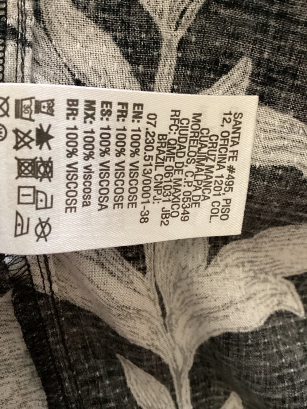 ROXY MAXI BLACK-WHITE TROPICAL PRINT SKIRT SIZE S/P/CH - Picture 8 of 10